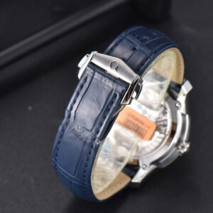 De Ville Hour Vision VSF 41MM Blue/Silver Dial Blue Croco Strap A8500 - Image 14