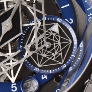 Big Bang Sang Bleu II Chrono Ti 45mm BBF Blue Skeleton Dial Blue Rubber Strap HUB1240 - Image 10
