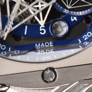 Big Bang Sang Bleu II Chrono Ti 45mm BBF Blue Skeleton Dial Blue Rubber Strap HUB1240 - Image 11