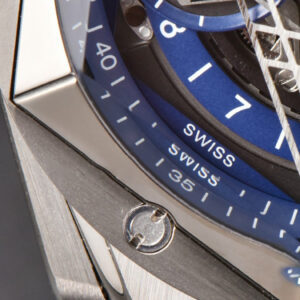 Big Bang Sang Bleu II Chrono Ti 45mm BBF Blue Skeleton Dial Blue Rubber Strap HUB1240 - Image 12