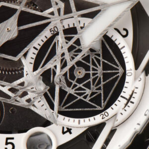 Big Bang Sang Bleu II Chrono Ti 45mm BBF White Skeleton Dial White Rubber Strap HUB1240 - Image 9