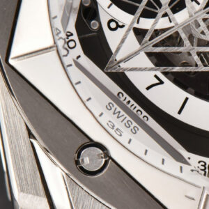 Big Bang Sang Bleu II Chrono Ti 45mm BBF White Skeleton Dial White Rubber Strap HUB1240 - Image 12