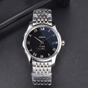 De Ville Hour Vision VSF 41MM Black Dial Stick Marker SS Bracelet A8500 - Image 16