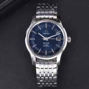 De Ville Hour Vision VSF 41MM Blue/Silver Dial Stick Marker SS Bracelet A8500 - Image 16