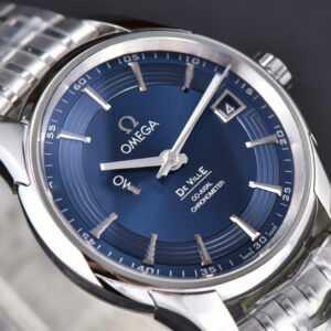 De Ville Hour Vision VSF 41MM Blue/Silver Dial Stick Marker SS Bracelet A8500 - Image 22