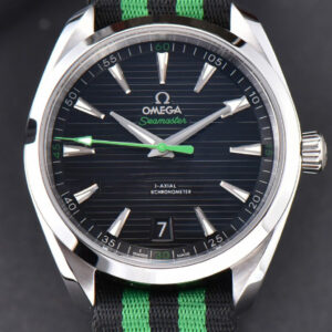 Aqua Terra 150M Master Chronometers VSF 41MM Black Dial Green Hand Nylon Strap A8900