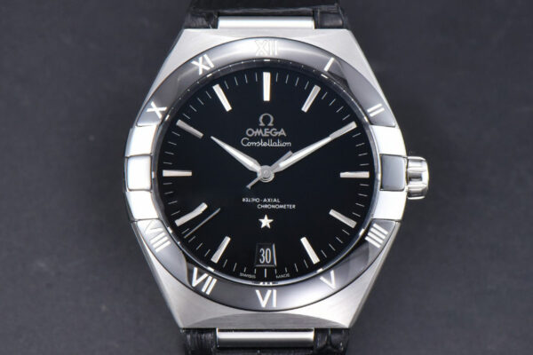 Constellation 41mm VSF Black Ceramic Black Dial Black Gummy Strap A8900