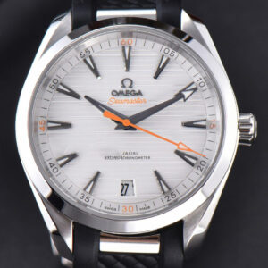 Aqua Terra 150M SeaMaster VSF 41MM White Dial Orange Hands Black Rubber Strap A8900