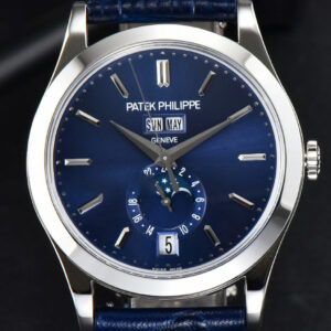 Complications 5396 38.5mm ZF Blue Dial Moonphase Stick Markers Black Leather Strap MY9015
