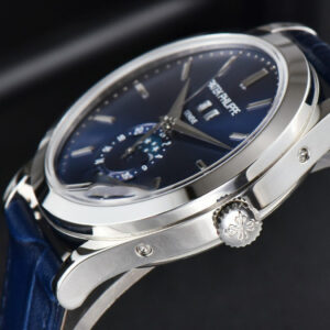 Complications 5396 38.5mm ZF Blue Dial Moonphase Stick Markers Black Leather Strap MY9015 - Image 6