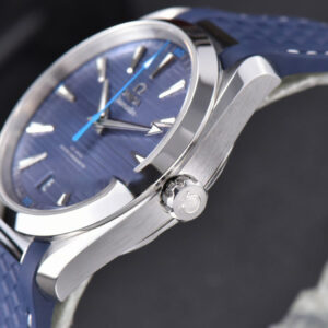 Aqua Terra 150M Master Chronometers VSF 41MM Dark Blue Dial Blue Hand Rubber Strap A8900 - Image 11