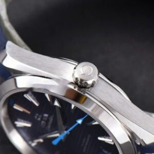Aqua Terra 150M Master Chronometers VSF 41MM Dark Blue Dial Blue Hand Rubber Strap A8900 - Image 13