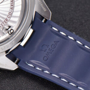 Aqua Terra 150M Seamaster VSF 41MM Blue Dial Silver Hands Blue Rubber Strap A8900 - Image 4