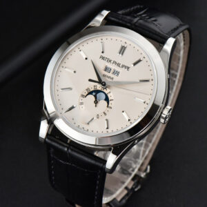 Complications 5396 38.5mm ZF White Dial Moonphase Stick Markers Black Leather Strap MY9015 - Image 2