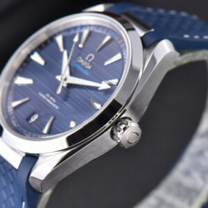 Aqua Terra 150M Seamaster VSF 41MM Blue Dial Silver Hands Blue Rubber Strap A8900 - Image 16