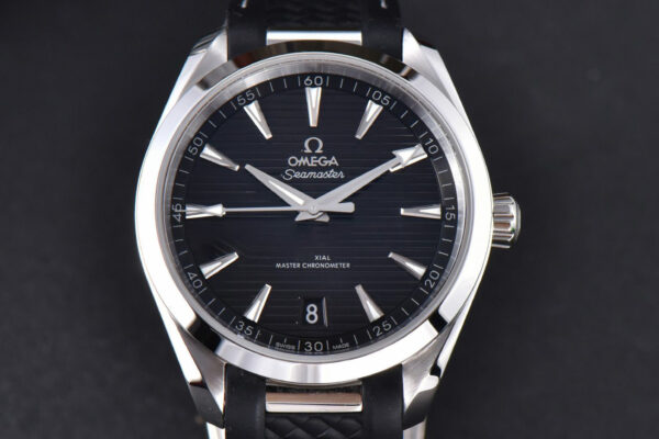Aqua Terra 150M SeaMaster VSF 41MM Black Dial Silver Hands Black Rubber Strap A8900