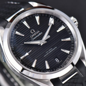 Aqua Terra 150M SeaMaster VSF 41MM Black Dial Silver Hands Black Rubber Strap A8900 - Image 11