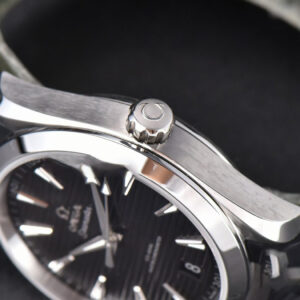 Aqua Terra 150M SeaMaster VSF 41MM Black Dial Silver Hands Black Rubber Strap A8900 - Image 13