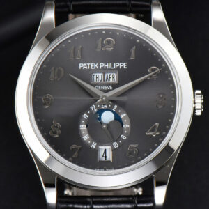 Complications 5396 38.5mm ZF Gray Dial Moonphase Stick Markers Black Leather Strap MY9015