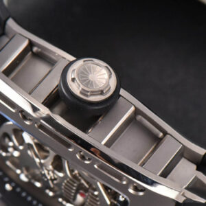 RM052 Skull Titanium Real Tourbillon 50mmx42mm JBF Skeleton Dial on Black Rubber Strap - Image 8
