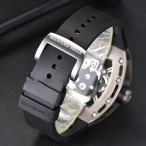 RM052 Skull Titanium Real Tourbillon 50mmx42mm JBF Skeleton Dial on Black Rubber Strap - Image 11