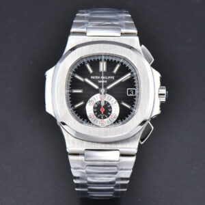 Nautilus 5980 40.5mm PPF Black Dial SS Bracelet A28-520 - Image 7