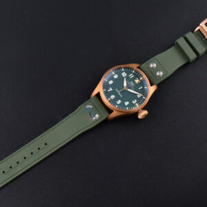 Big Pilot IW329702 Bronze M+F 43.8MM Green Dial Green Rubber Strap SEIKO 8N-24 - Image 11