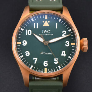 Big Pilot IW329702 Bronze M+F 43.8MM Green Dial Green Rubber Strap SEIKO 8N-24