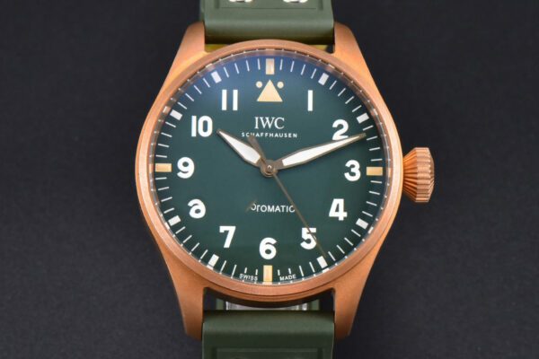 Big Pilot IW329702 Bronze M+F 43.8MM Green Dial Green Rubber Strap SEIKO 8N-24