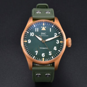 Big Pilot IW329702 Bronze M+F 43.8MM Green Dial Green Rubber Strap SEIKO 8N-24 - Image 12