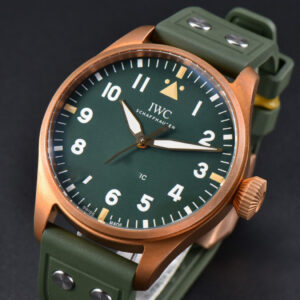 Big Pilot IW329702 Bronze M+F 43.8MM Green Dial Green Rubber Strap SEIKO 8N-24 - Image 13