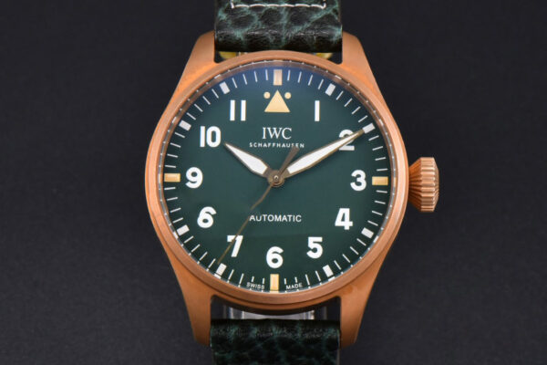 Big Pilot IW329702 Bronze M+F 43.8MM Green Dial Green Leather Strap SEIKO 8N-24
