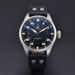 Big Pilot IW329701 Titanium M+F 43.8MM Black Dial Black Rubber Strap SEIKO 8N-24 - Image 10