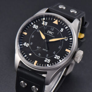 Big Pilot IW329701 Titanium M+F 43.8MM Black Dial Black Rubber Strap SEIKO 8N-24 - Image 11