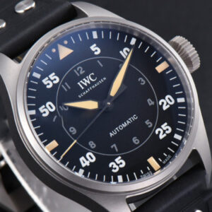 Big Pilot IW329701 Titanium M+F 43.8MM Black Dial Black Rubber Strap SEIKO 8N-24 - Image 18