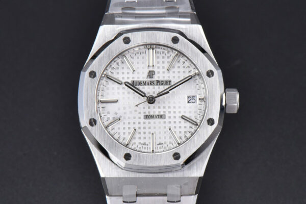 Royal Oak 37mm 15450 SS APSF White Textured Dial on SS Bracelet A3120