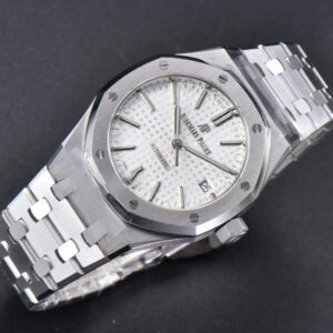 Royal Oak 37mm 15450 SS APSF White Textured Dial on SS Bracelet A3120 - Image 47