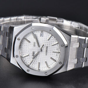 Royal Oak 37mm 15450 SS APSF White Textured Dial on SS Bracelet A3120 - Image 66