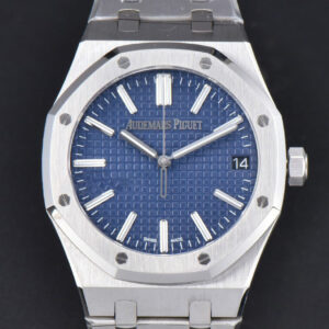 Royal Oak 15510 “50th Anniversary” APSF 41MM SS Blue Dial SS Bracelet SA4302 Super Clone