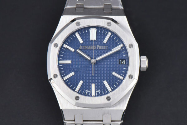 Royal Oak 15510 “50th Anniversary” APSF 41MM SS Blue Dial SS Bracelet SA4302 Super Clone