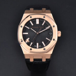 Royal Oak 15510 “50th Anniversary” APSF 41MM RG Black Dial Leather Strap SA4302 Super Clone - Image 23