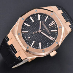 Royal Oak 15510 “50th Anniversary” APSF 41MM RG Black Dial Leather Strap SA4302 Super Clone - Image 24