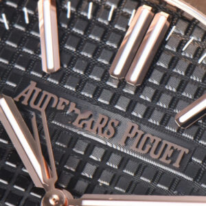Royal Oak 15510 “50th Anniversary” APSF 41MM RG Black Dial Leather Strap SA4302 Super Clone - Image 26