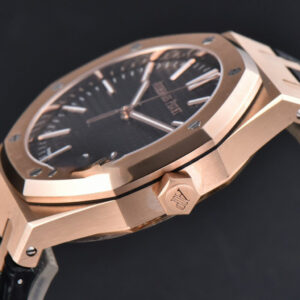 Royal Oak 15510 “50th Anniversary” APSF 41MM RG Black Dial Leather Strap SA4302 Super Clone - Image 31