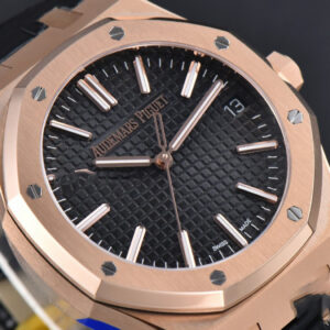 Royal Oak 15510 “50th Anniversary” APSF 41MM RG Black Dial Leather Strap SA4302 Super Clone - Image 32