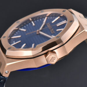 Royal Oak 15510 “50th Anniversary” APSF 41MM RG Blue Dial Leather Strap SA4302 Super Clone - Image 32