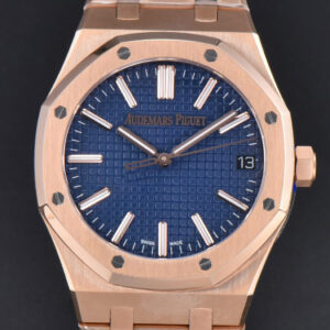 Royal Oak 15510 “50th Anniversary” APSF 41MM RG Blue Dial RG Bracelet SA4302 Super Clone
