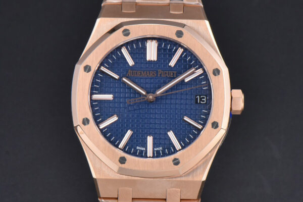 Royal Oak 15510 “50th Anniversary” APSF 41MM RG Blue Dial RG Bracelet SA4302 Super Clone