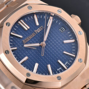 Royal Oak 15510 “50th Anniversary” APSF 41MM RG Blue Dial RG Bracelet SA4302 Super Clone - Image 32