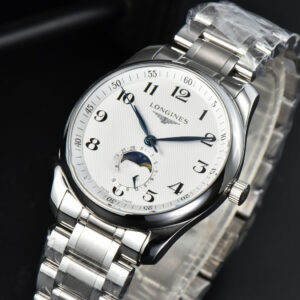 Longines Master Moonphase 40MM GF White Dial SS Bracelet A899 - Image 10